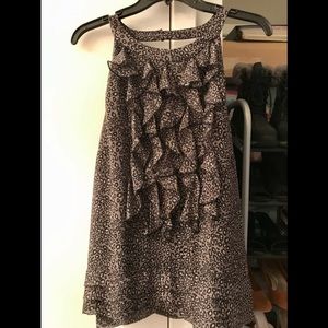 Animal print halter blouse